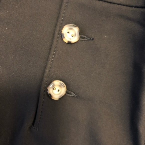 Express High Waisted Black Sailor Button Ankle Pants 2P - Picture 2 of 3